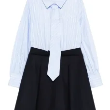 Платье в полоску с завязками