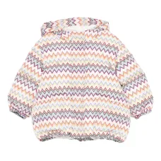 Куртка с капюшоном и узором зигзаг Куртка с капюшоном и узором зигзаг