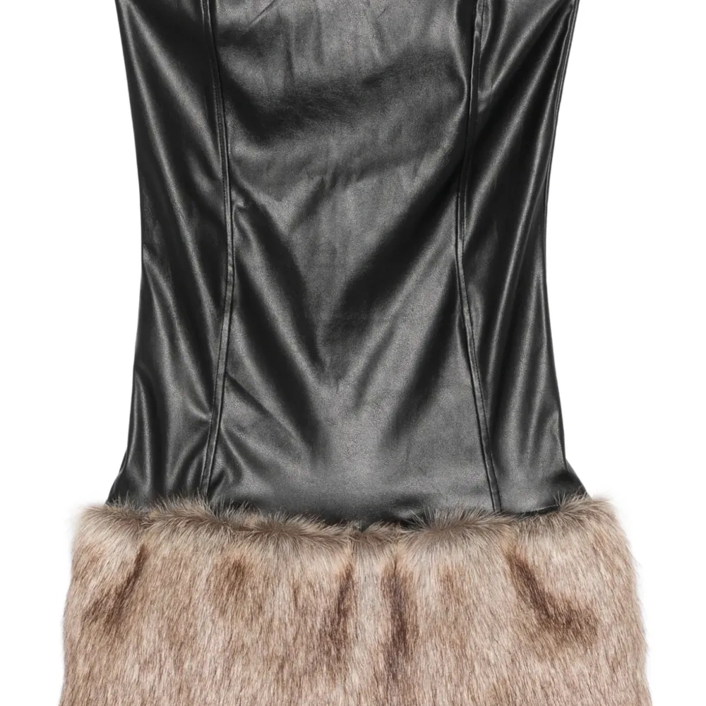 Мини-платье Pamela без бретелек из искусственного меха