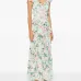 Платье макси с оборками и цветочным принтом