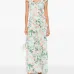 Платье макси с оборками и цветочным принтом
