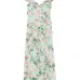 Платье макси с оборками и цветочным принтом