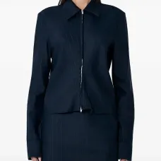 Классическая рубашка в полоску на молнии