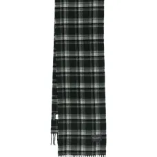 Клетчатый шарф с бахромой