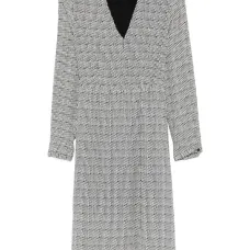 Платье миди с V-образным вырезом Платье миди с V-образным вырезом