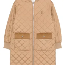 Стеганое пальто с карманами