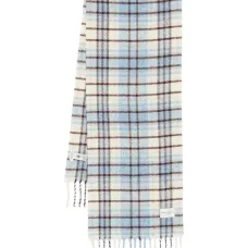 Клетчатый шарф с бахромой