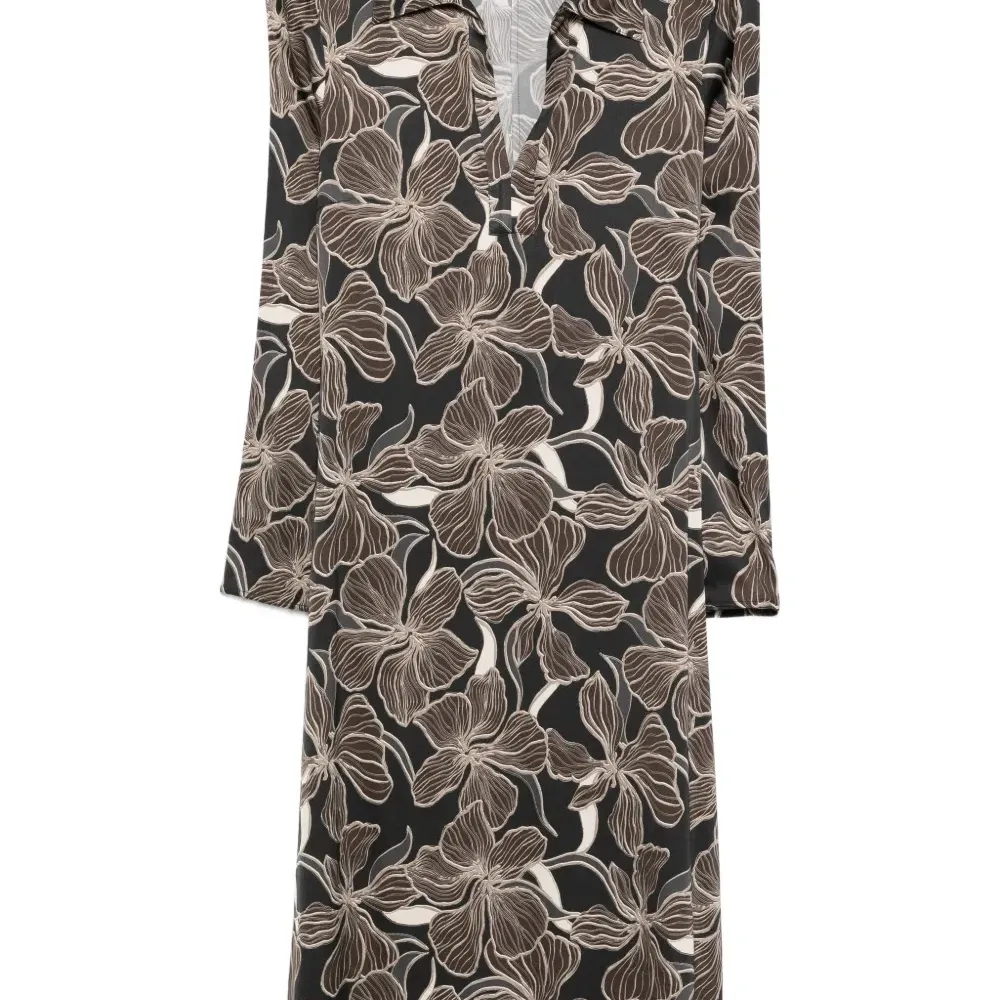 Миди-платье с цветочным принтом