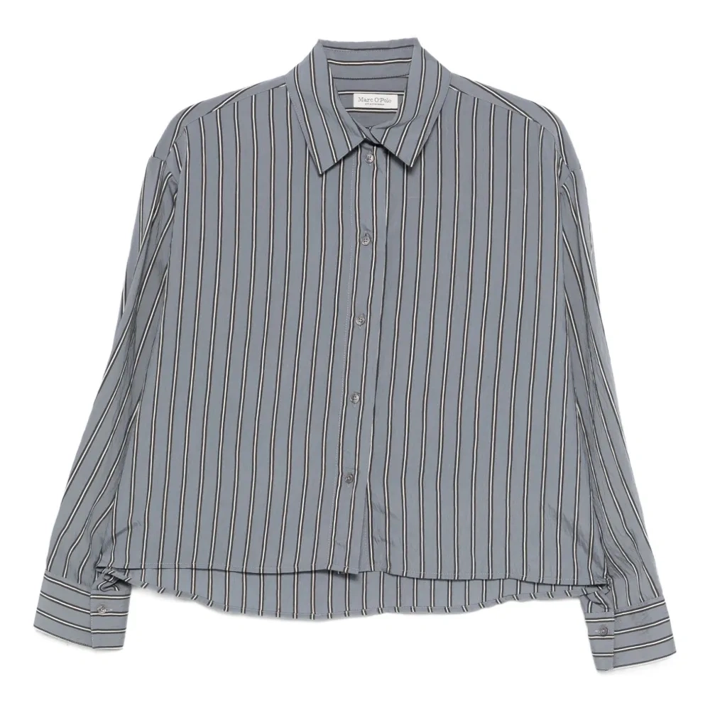 Рубашки в полоску с длинными рукавами