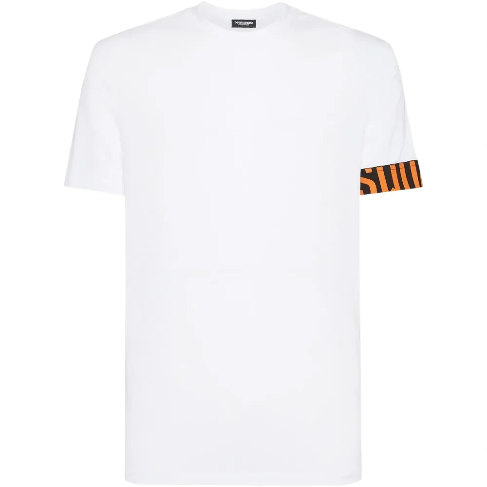 Футболка с полосатыми рукавами Футболка с полосатыми рукавами