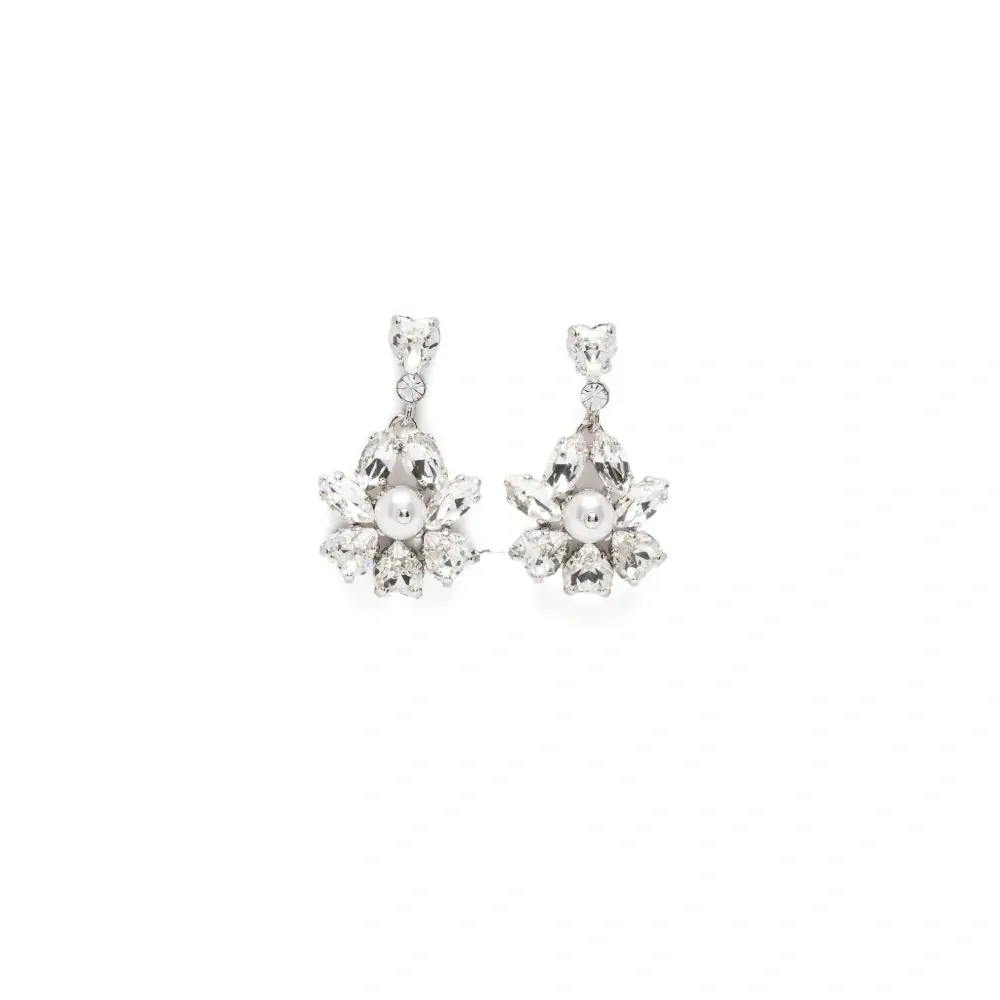 Серьги-подвески с кристаллами