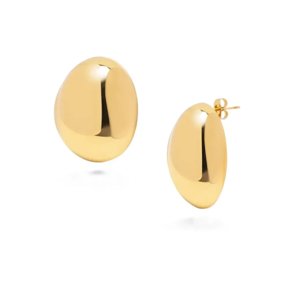 Овальные серьги-гвоздики Овальные серьги-гвоздики