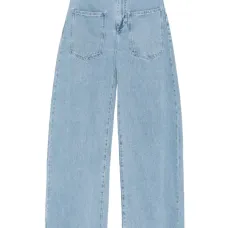 Джинсы с накладными карманами и бахромой Джинсы с накладными карманами и бахромой