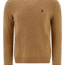 Свитер фактурной вязки с логотипом