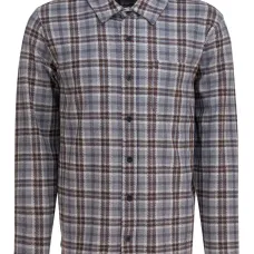 Рубашка с клетчатым карманом