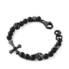 Браслет с бусинами из оникса