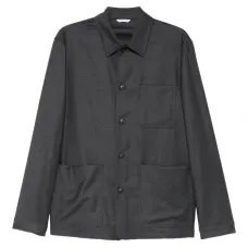 Куртка-рубашка с накладными карманами