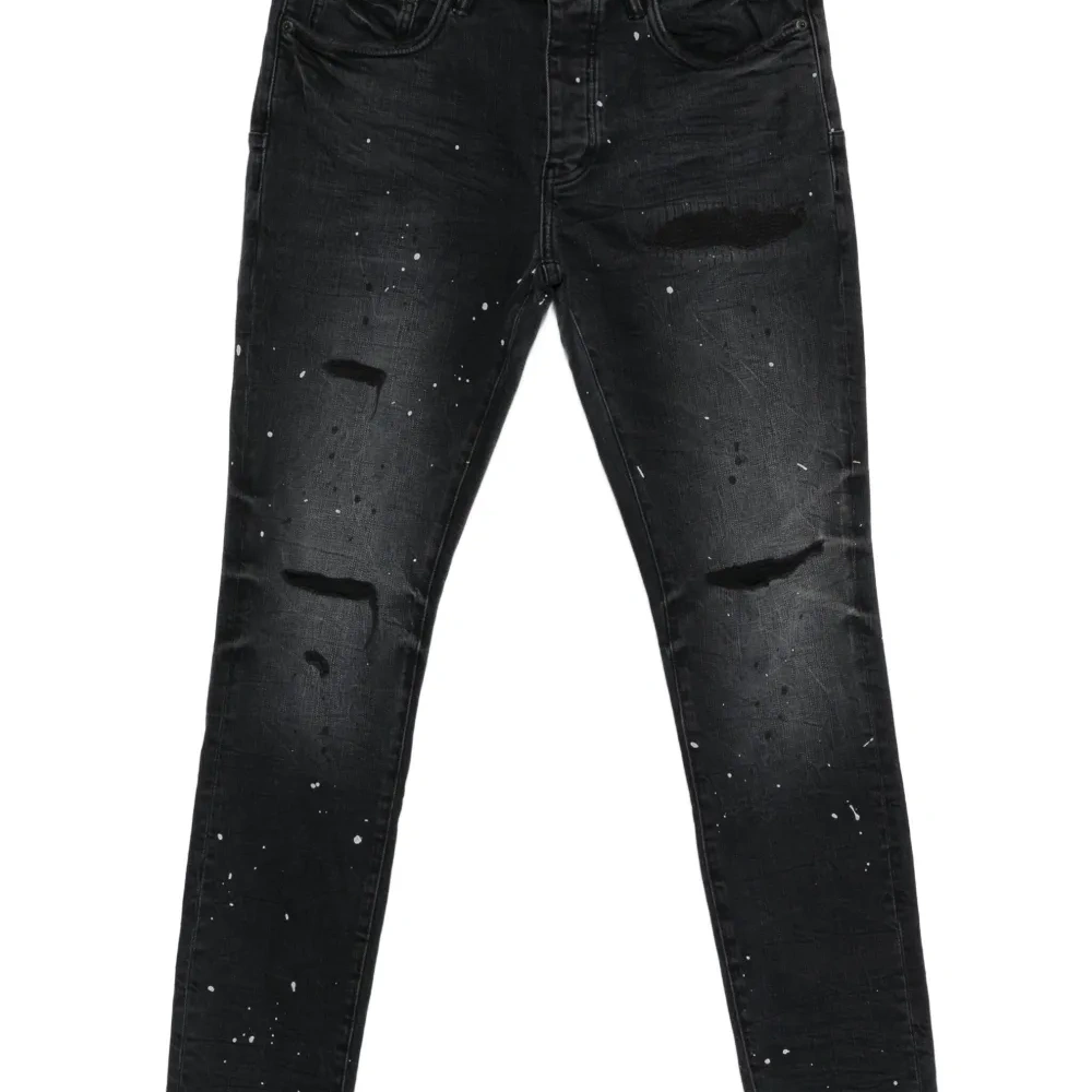 Джинсы с эффектом разбрызганной краски