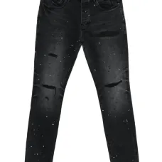 Джинсы с эффектом разбрызганной краски