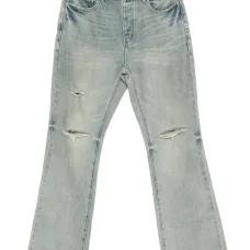 Джинсы bootcut P026 с прорезями