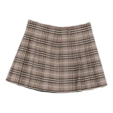 Клетчатая юбка мини со складками
