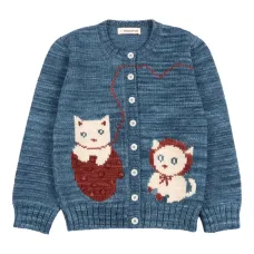 Кардиган с рисунком котят