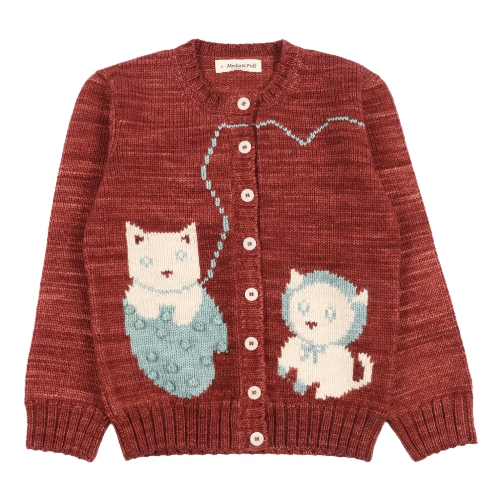 Кардиган с мотивом котят