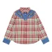 Рубашка в клетку с вышитыми деталями