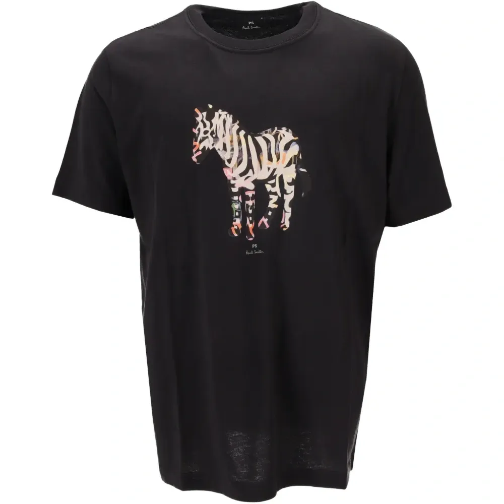 Футболка свободного кроя с зебровым принтом