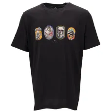 Футболка свободного кроя с нашивками