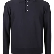 Рубашка поло из шерсти мериноса с длинными рукавами