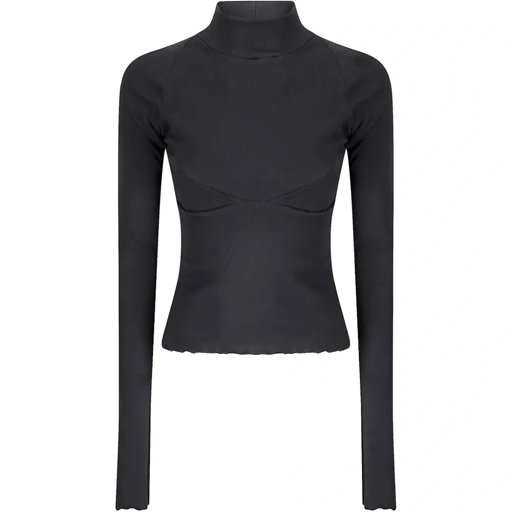 Топ с высоким воротником