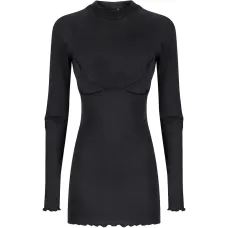 Мини-платье с круглым вырезом