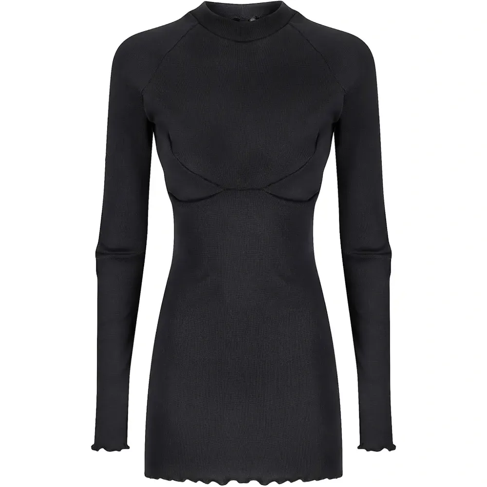 Мини-платье с круглым вырезом