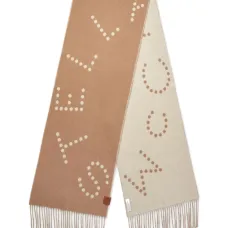 Шарф с бахромой и логотипом