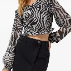 Блузка с зебровым узором Блузка с зебровым узором
