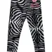 Легинсы с зебровым принтом и логотипом