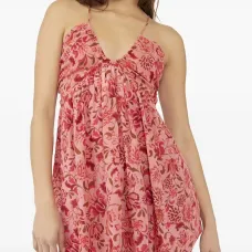 Топ с V-образным вырезом и цветочным принтом