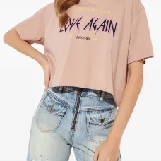 Футболка с необработанными краями и принтом