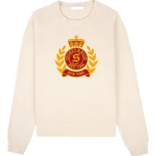 Шерстяной свитер с вышивкой