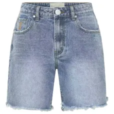 Джинсовые шорты с эффектом потертости