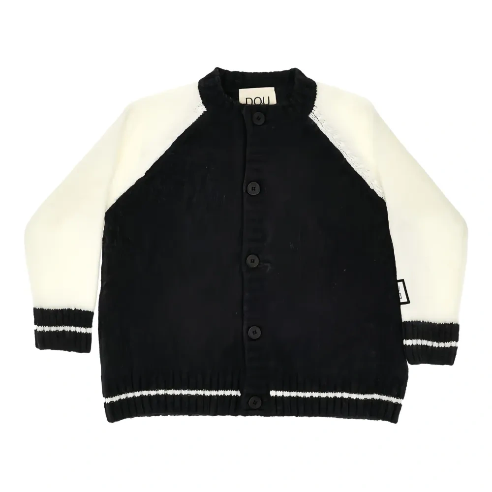 Двухцветный кардиган на пуговицах