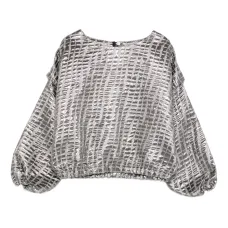 Жаккардовый топ с эффектом металлик