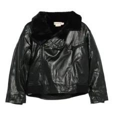 Бомбер с фактурным воротником