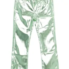 Брюки с эффектом металлик