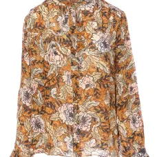 Рубашка с длинными рукавами и принтом