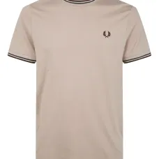 Футболка с отделкой в контрастную полоску и мотивом лаврового венка