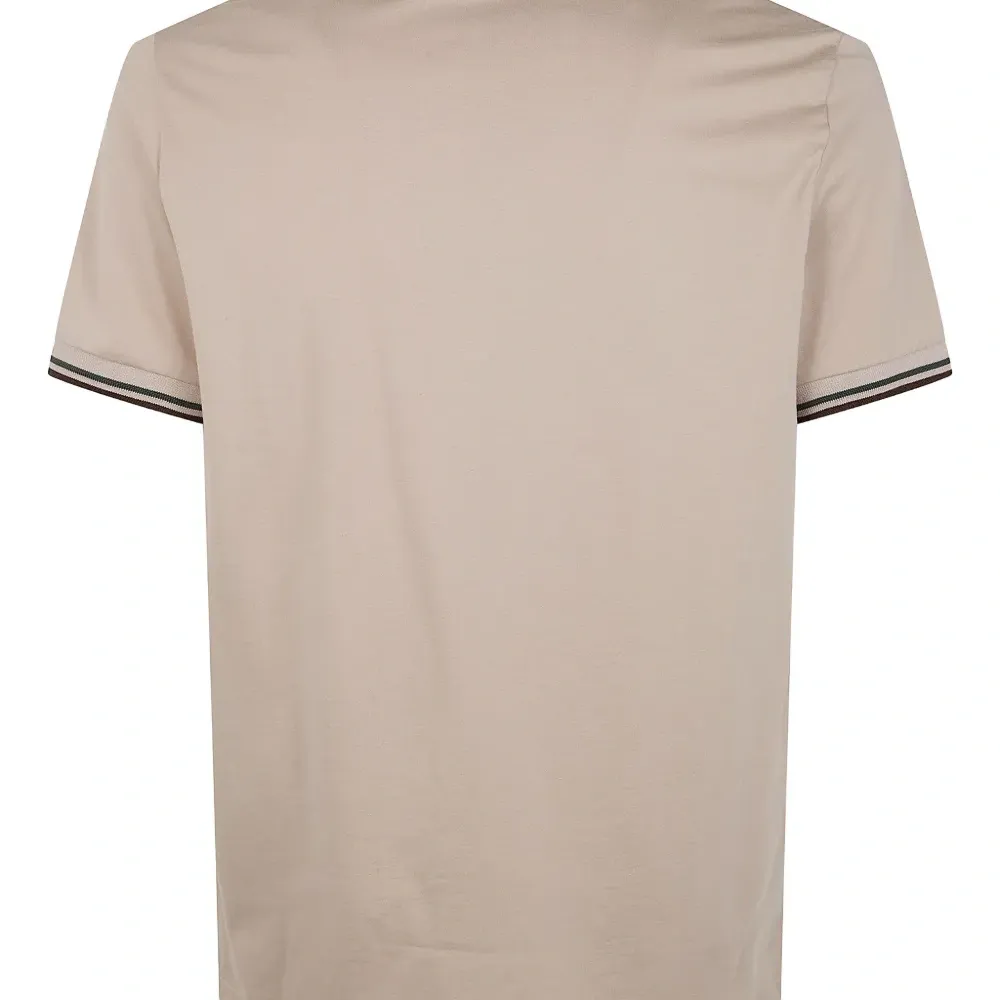 Футболка с отделкой в контрастную полоску и мотивом лаврового венка