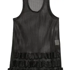 Сетчатый топ с оборками