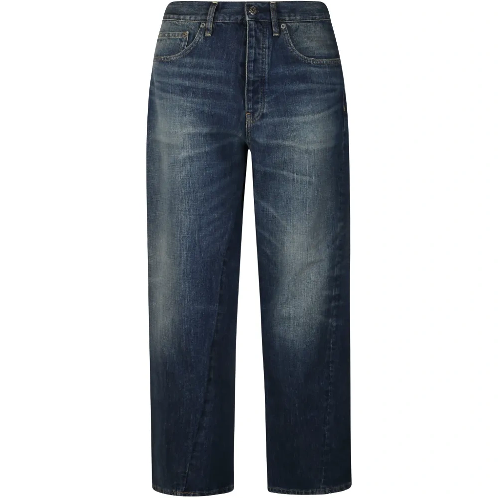 Джинсы из денима с пятью карманами